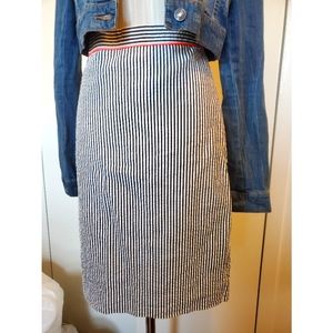 J.Crew Seersucker No. 2 pencil skirt